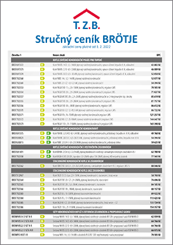 Stručný ceník BRÖTJE