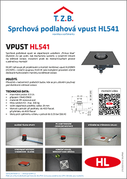 Sprchová vpust HL541